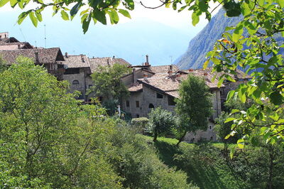Vue sur le village de Canale di Tenno