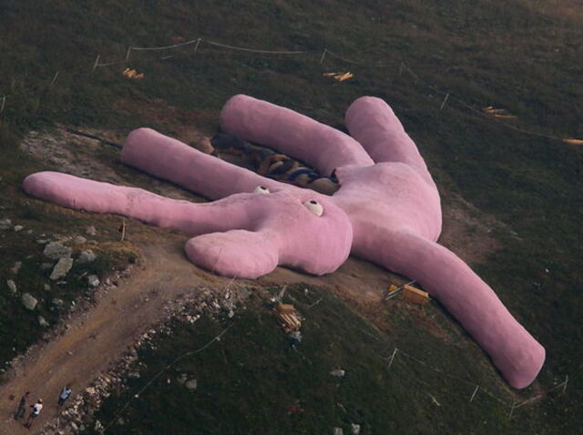 Le Géant Lapin Rose