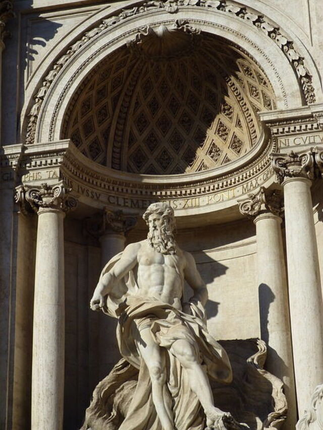 Statut du Dieu Océan sur la fontaine de Trevi