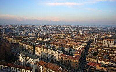 Vue aérienne de Turin