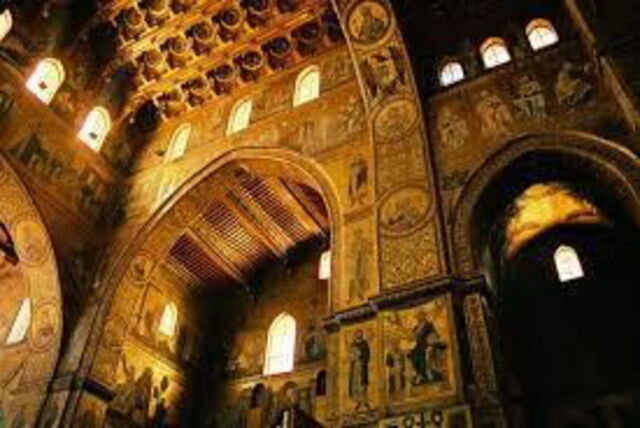 Une mosaique à l'intérieur de la cathédrale de Monreale