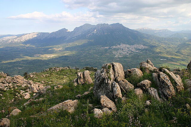 Vue sur les alentours d'Oliena