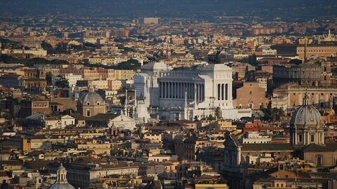Vue aérienne sur Rome