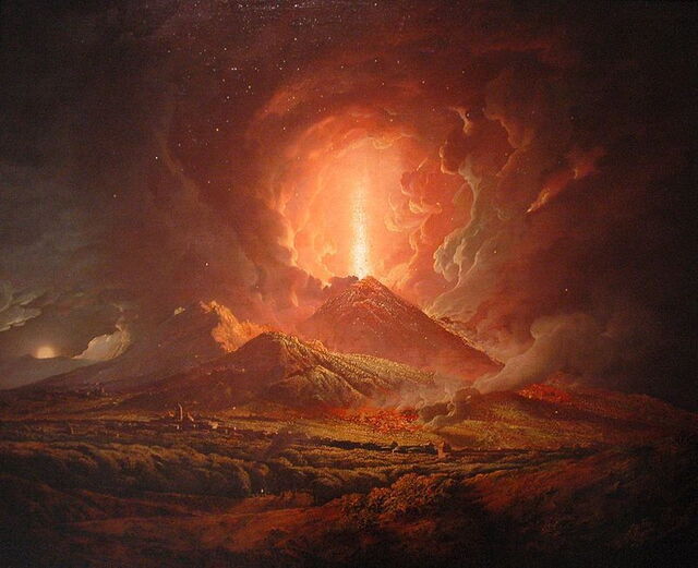 Une éruption du Mont Vésuve