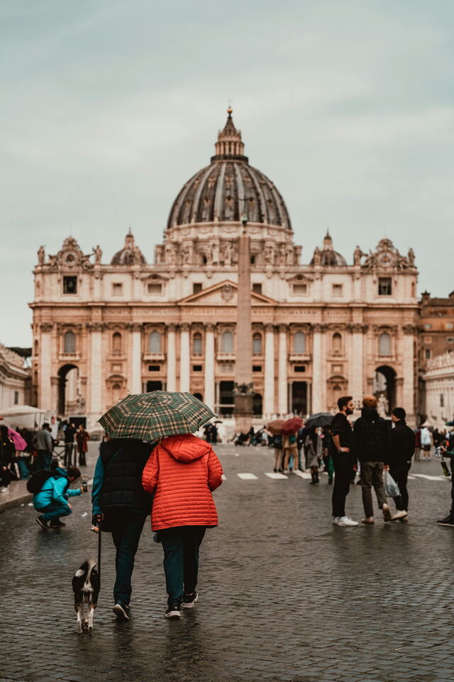 à Rome avec un chien
