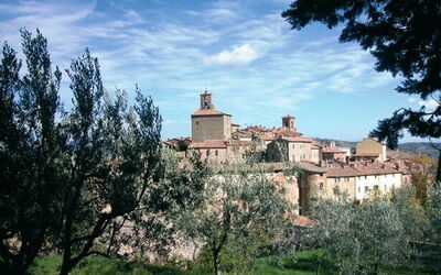 Vue sur le village de Panicale