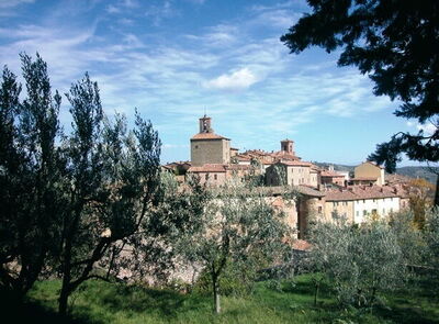 Vue sur le village de Panicale