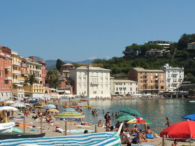 Une plage à Sestri Levante