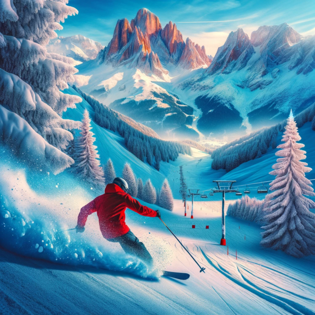 skier en italie