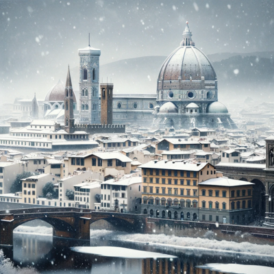 Florence sous la neige