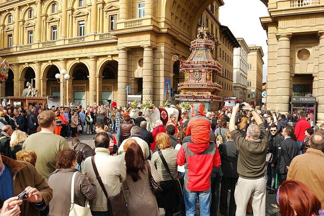 Florence pendant les célébrations de Pâques