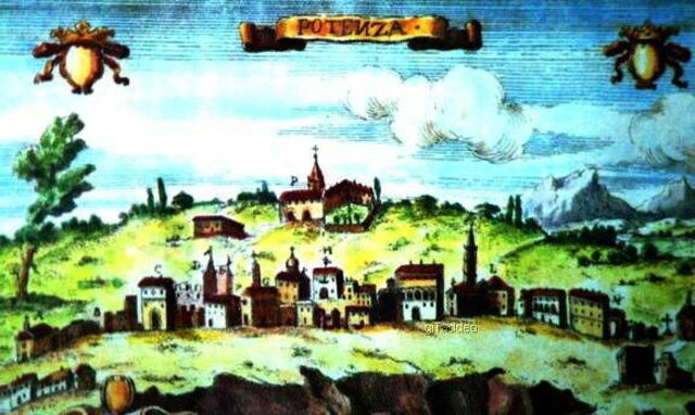 Une vieille carte de Potenza