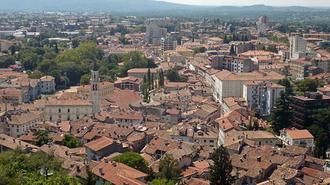 Vue aérienne sur Gorizia