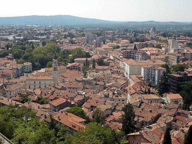 Vue aérienne sur Gorizia