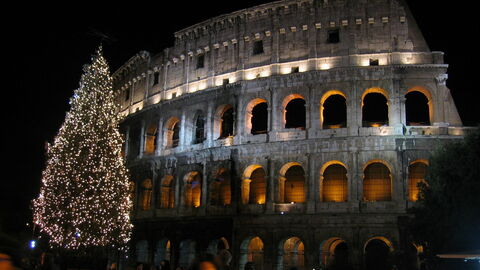 Colisée à Noël