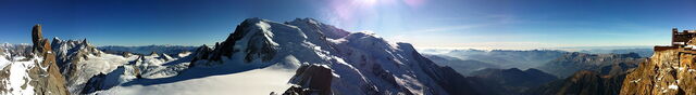Panorama sur le sommet du Mont Blanc