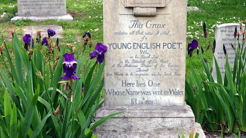 Pierre tombale de Keats