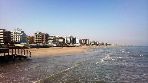 La plage de Riccione