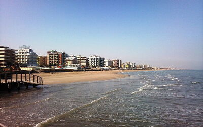 La plage de Riccione
