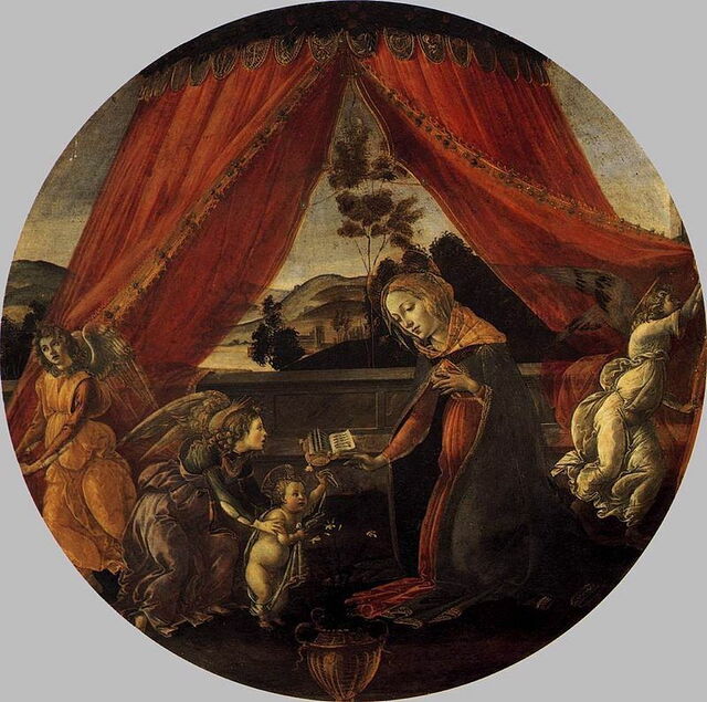 Botticelli, Vierge à l'Enfant avec trois anges