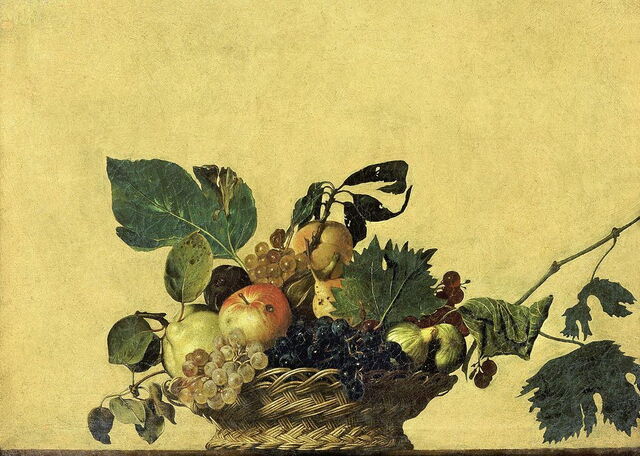 Caravage, corbeille de fruits