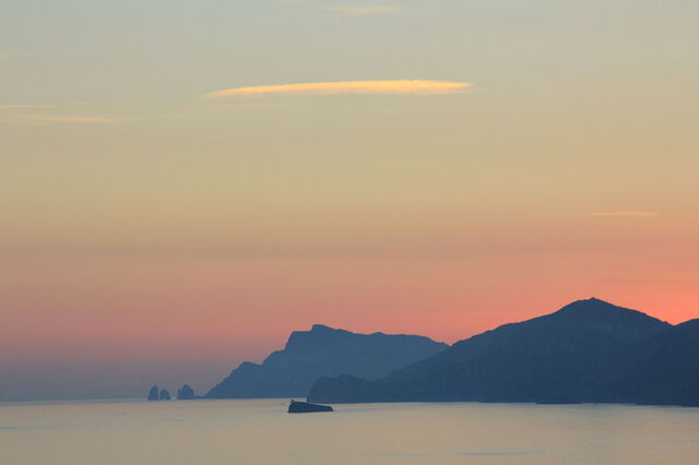Coucher de soleil à Praiano