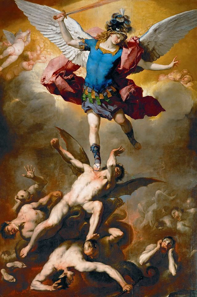 Peinture de l'Ange et du Démon à Venise