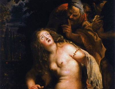 Susanna et les aînés, Rubens, détail