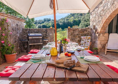 Podere Vignali, dîner en plein air