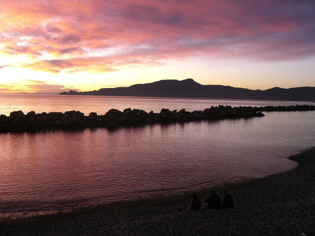 Coucher de soleil sur Portofino