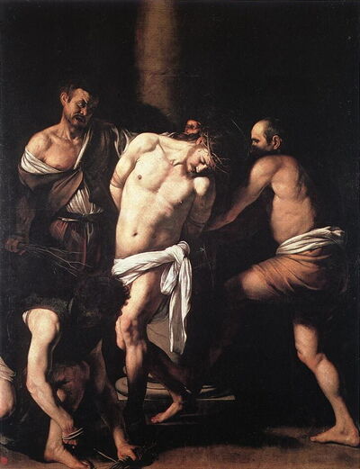 La flagellation, Caravage. c. 1607–1608