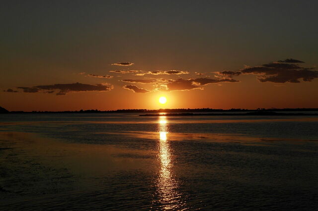 Orbetello, coucher de soleil