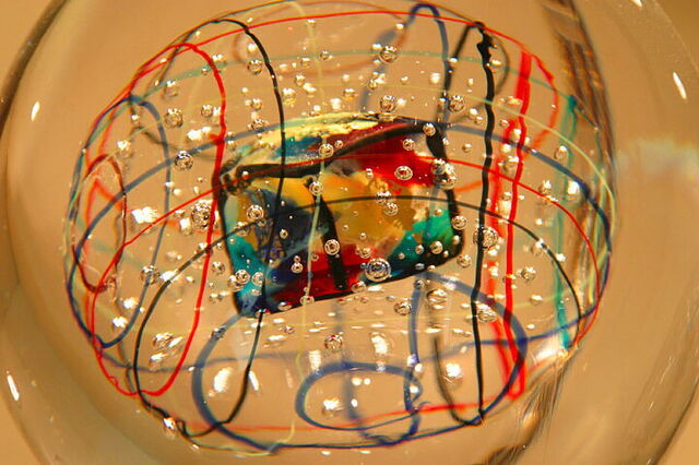 Un verre décoratif de Murano