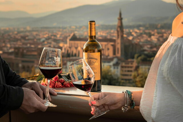 Vins et panoramas à Florence