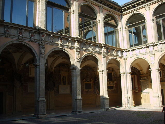 La cour intérieure de l'Archiginnasio