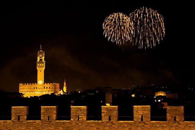 Feux d'artifice à Florence