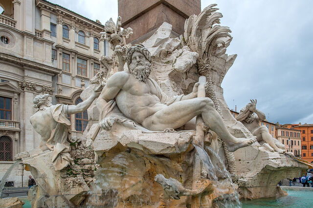 La Fontana Dei Quattro Fiumi sur la Piazza Novana