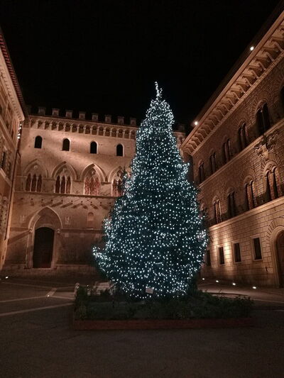Sienne, Piazza Salimbeni, Noël
