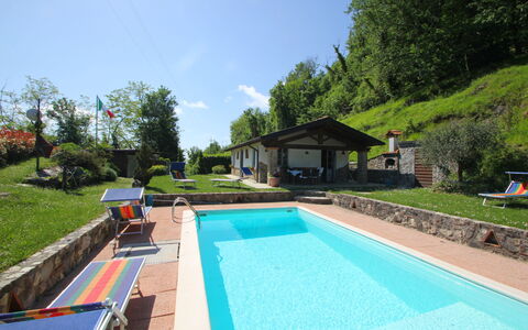 Villa San Rocco: Plante, Ciel, Propriété, L'Eau, Piscine, Bleu Azur, Nuage, Bâtiment, Ombre, Arbre