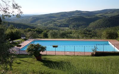 Sicelle: Piscine, Propriété, Maison, Région Sauvage, Ciel, Herbe, Arbre, Montagne, Domicile, Architecture