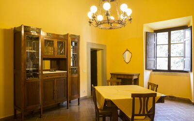 Buondelmonti 10: Pièce, Meubles, Salle À Manger, Jaune, Propriété, Design Intérieur, Bâtiment, Table, Éclairage, Plafond