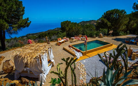 Terre Di Bea Cottage By The Sea Cefalu': Ciel, Plante, L'Eau, Bleu Azur, Paysage Naturel, Arbre, Piscine, Arecales, Mobilier De Jardin, Biome
