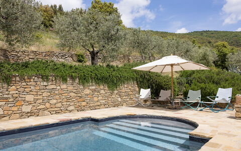 Tenuta Pomona: Piscine, Mobilier De Jardin, Dalle, Ombre, Balancelle, Aménagement Paysager, Recours, Eco Hôtel, Pot De Fleur, Villa