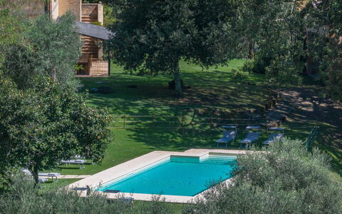 Castello D'Ombrone: L'Eau, Plante, Bâtiment, Piscine, Arbre, Fenêtre, Paysage Naturel, Ombre, Herbe, Arbuste