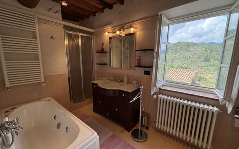 Casa Max: Miroir, Baignoire, Propriété, Luminaire Plomberie, Fenêtre, Plante, Salle De Bains, Robinet, Bâtiment, Design Intérieur