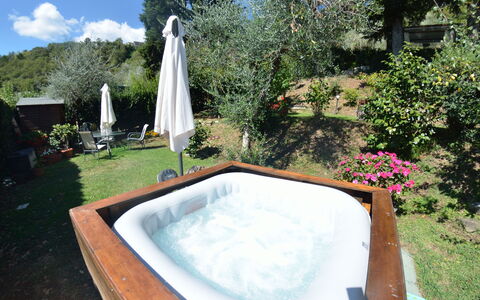 Il Nido: Propriété, Piscine, Jacuzzi, Maison, Arrière-Cour, Immobilier, Loisir, Herbe, Arbre, Baignoire