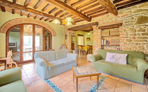 Villa Poggiospinoso: Propriété, Pièce, Bâtiment, Meubles, Immobilier, Design Intérieur, Biens, Salon, Domicile, Maison