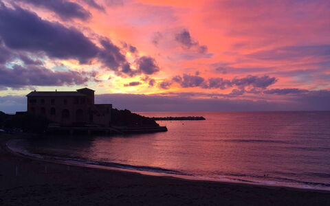 Luigina - Levanto: Ciel, L'Eau, Horizon, Plan D'Eau, Afterglow, Crépuscule, Le Coucher Du Soleil, Mer, Cotiers Et Relief Océaniques