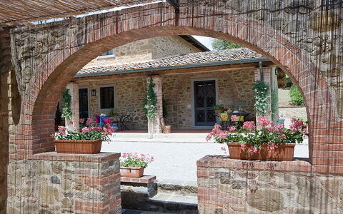 Agriturismo L'incrociata: Plante, Fleur, Fenêtre, Pot De Fleur, Bâtiment, Ombre, Brickwork, Brique, Plante D'Appartement, Bois