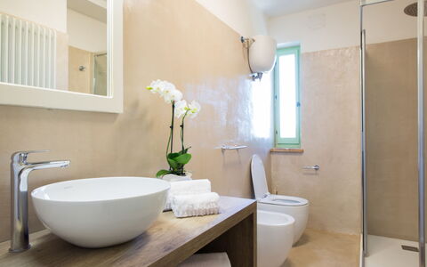 Villa Papiano: Plante, Propriété, Fleur, Luminaire Plomberie, Robinet, Évier, Bâtiment, Lavabo, Salle De Bains, Design Intérieur